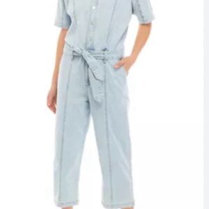 Gloria Vanderbilt Christian Soriano Jumpsuit Sz 18 Blue Jean Denim Coverall